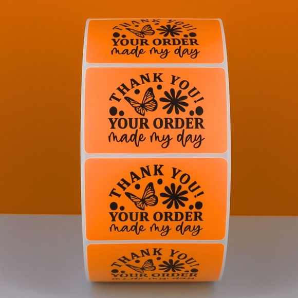 Thank you your order made my day | Cute Small Business Packaging Labels - Picture 9 of 11